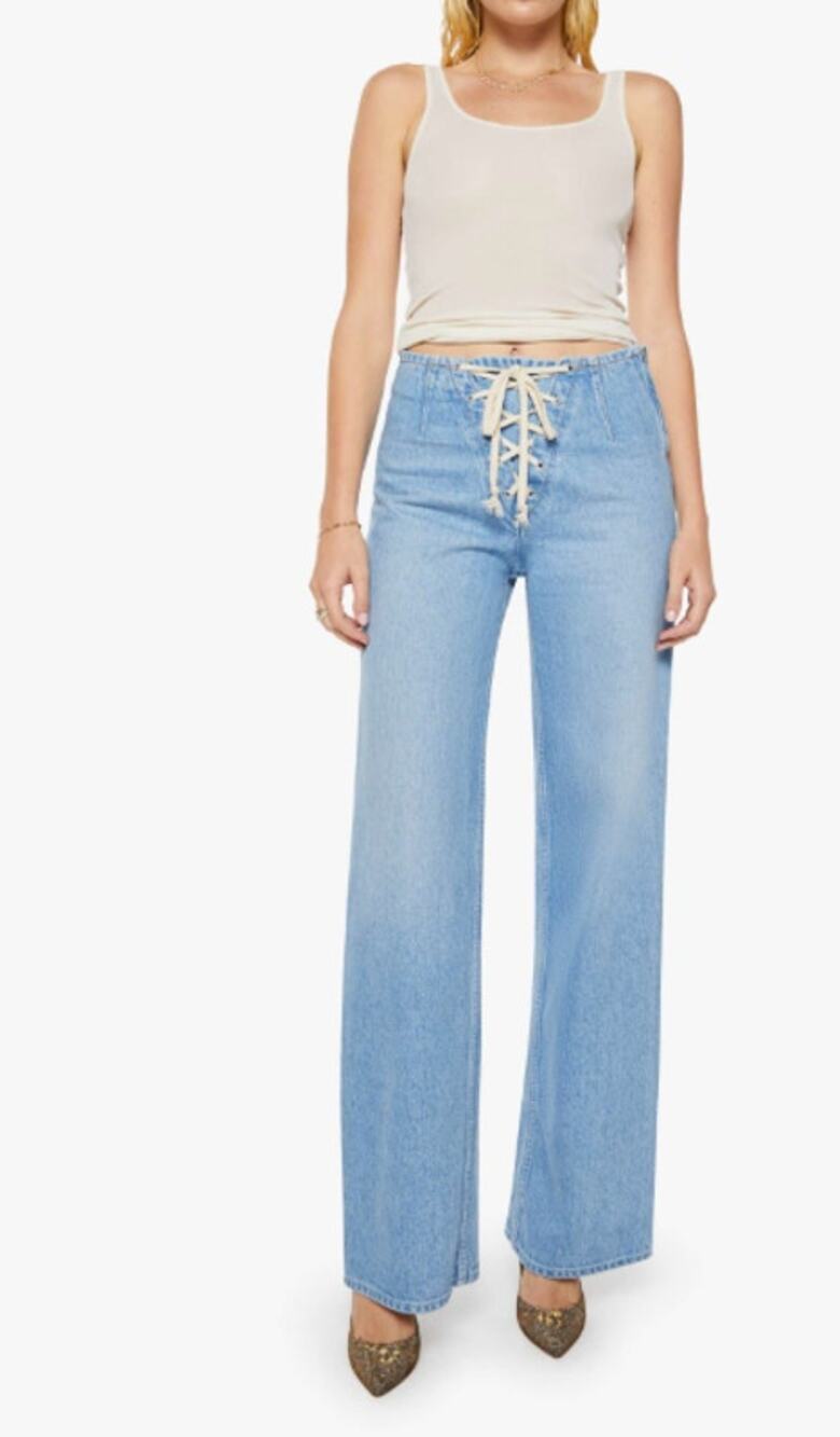 NWT MOTHER The Lace Up Smoothie Sneak Jeans Size 26
